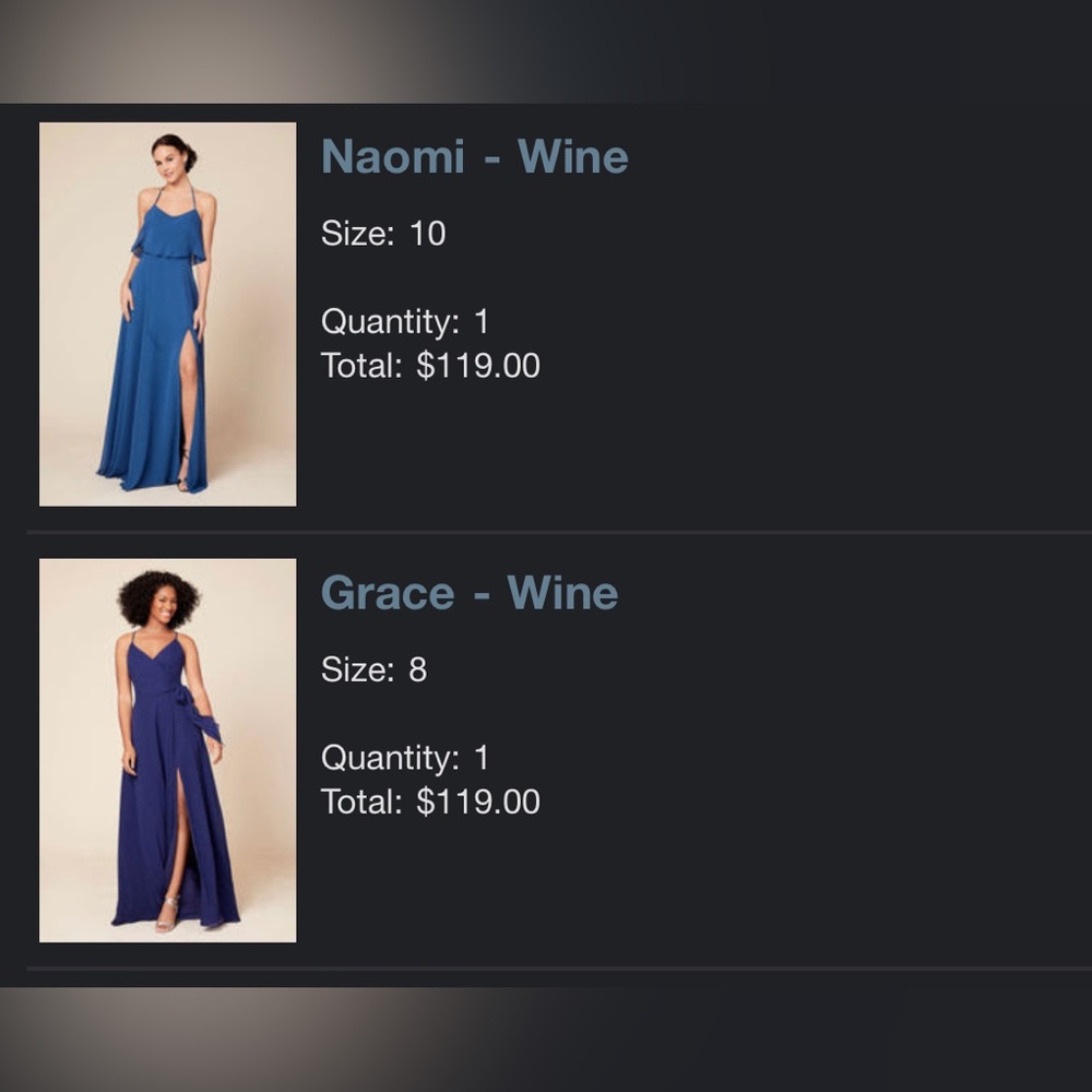 Dear Cleo size 8 bridesmaid dress wine color